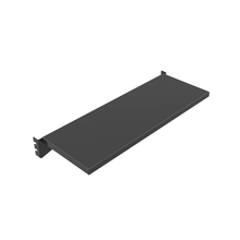 8 Inch Aspect Perforated Metal Display Shelf with Integrated Brackets Matte Black APSLFS824MAB