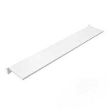 8 Inch Aspect Perforated Metal Display Shelf with Integrated Brackets Gloss White APSLFS848W