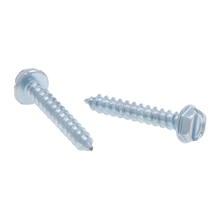 1/4 Inch Type A Indented Hex Head Slotted Sharp Point Tapping Screws Zinc-Plated Steel JDS152M (Pack of 1000)