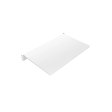 15-1/2 Inch Aspect Perforated Metal Display Shelf with Integrated Brackets Gloss White APSLFS24W