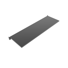 15-1/2 Inch Aspect Perforated Metal Display Shelf with Integrated Brackets Matte Black APSLFS48MAB