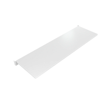 15-1/2 Inch Aspect Perforated Metal Display Shelf with Integrated Brackets Gloss White APSLFS48W