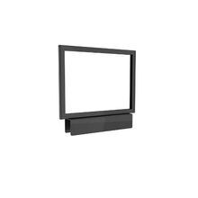 5½" x 7" Inch Aspect Retail Fixture Double Sided Sign Holder with Saddle Mount Matte Black APM57MAB