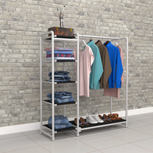 40"L x 21"W x 3"H Inch Pipeline Etagere Add-On Hang Fold Attachment Anthracite Gloss White Rack with Black Shelves PSETGHRFSWBK