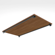 55"L x 28"W x 3"H Inch Pipeline Adjustable Double Bar Ballet Dark Brown Wood Grain Base Shelf PSBBLLADJSBN