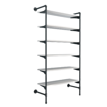 51.25"L x 20"W x 4.5"H Inch Pipeline Outrigger Kit Six Wood Anthracite Grey Frame with White Shelves PSORG2WH