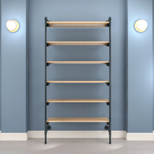 51.25"L x 20"W x 4.5"H Inch Pipeline Outrigger Kit Six Anthracite Grey Frame with Raw Oak Wood Grain Shelves PSORG2OK
