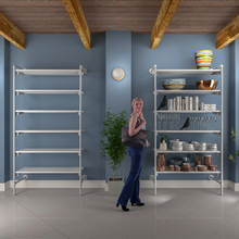 51.25"L x 20"W x 4.5"H Inch Pipeline Outrigger Kit Six Wood Gloss White Frame with Shelves PSORW2WH