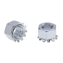 5/16-18 Inch Hexagonal Lock Nut with External Tooth Washer Zinc Steel JTLN6 (Pack of 100)