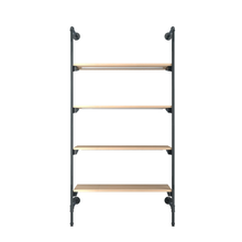 51.25"L x 20"W x 4.5"H Inch Pipeline Outrigger Kit Four Anthracite Grey Frame with Raw Oak Wood Grain Shelves PSORG3OK
