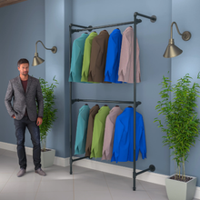 54"L x 9"W x 4"H Inch Pipeline Outrigger Kit with Two Anthracite Grey Frame and Anthracite Grey Hang Rail PSORG4