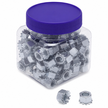 3/8-16 Inch Hexagonal Lock Nut with External Tooth Washer Zinc Steel JTLN7 (Pack of 100)