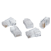 24 AWG RJ-45 8P8C Modular Network Plug for Cat5e/Cat3 Cable Clear 85-346 (Pack of 25)