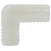 1-1/4 White Nylon Hose Barb Union Elbow 33398W