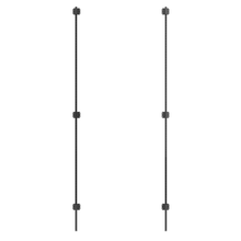 10 Inch Aspect Surface Mount Slotted Wall Standards Set Of 2 Matte Black Finish APORVKITMAB