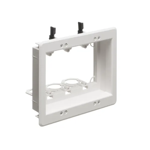 4 Gang Low Voltage Non Metallic Recessed Mounting Bracket With Cable Management System LVU4W
