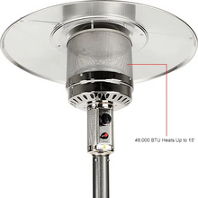 48000 BTU Propane Hammered Bronze Patio Heater With Steel Table HLDS01-CGT