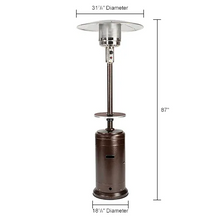 48000 BTU Propane Hammered Bronze Patio Heater With Steel Table HLDS01-CGT