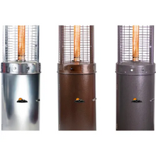 32000 BTU Heavy Duty Shine Round Flame Tower Heater Stainless Steel OH-SS32-7M