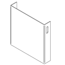 4" x 4" Type 1 Steel Wireway Closure Plate Without Knockouts Gray Finish CWCP4NK