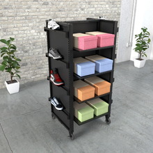 61-1/2 Inch Assembled Height Aspect 24" Wide Gondola Panel Merchandiser Kit 4 Matte Black APWKIT4MAB