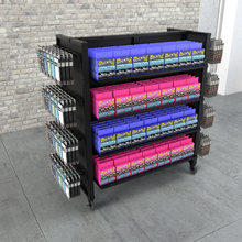 61-1/2 Inch Assembled Height Aspect 48" Wide Gondola Panel Merchandiser Kit 5 Matte Black APWKIT5MAB