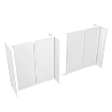 57-1/4 Inch Assembled Height Aspect 48" Wide Gondola Panel Add-On Kit Gloss White APWKIT6W