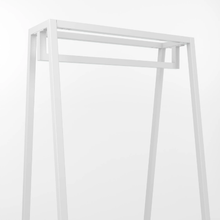 24"W x 62"H Aspect Double Sided Floor Merchandiser Gloss White Frame with Base APA24W