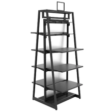 24"W x 62"H Aspect Double Sided Floor Merchandiser Gloss Matte Black Frame with Base APA24MAB