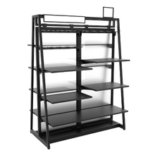48"W x 62"H Aspect Double Sided Floor Merchandiser Matte Black Frame with Base APA48MAB