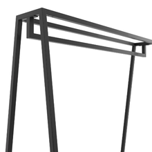 48"W x 62"H Aspect Double Sided Floor Merchandiser Matte Black Frame with Base APA48MAB