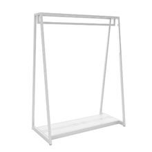 48"W x 62"H Aspect Double Sided Floor Merchandiser Gloss White Frame with Base APA48W