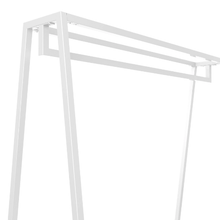 48"W x 62"H Aspect Double Sided Floor Merchandiser Gloss White Frame with Base APA48W