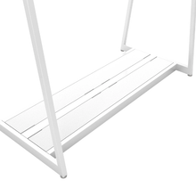 48"W x 62"H Aspect Double Sided Floor Merchandiser Gloss White Frame with Base APA48W