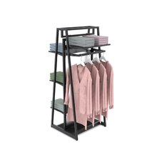 62 Inch Height Aspect 24" Floor Merchandiser with Hanging and Shelving Kit 2 Matte Black APA24KIT2B