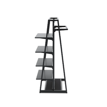 62 Inch Height Aspect 24" Floor Merchandiser with Hanging and Shelving Kit 2 Matte Black APA24KIT2B
