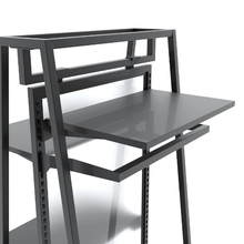 62 Inch Height Aspect 24" Floor Merchandiser with Hanging and Shelving Kit 2 Matte Black APA24KIT2B