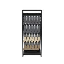 62 Inch Height Aspect 24" Floor Merchandiser with Display Hooks Kit 4 Matte Black APA24KIT4B