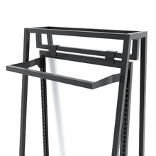 Aspect 24" Floor Merchandiser with Hang Bar and Mannequin Platform Kit 5 Matte Black APA24KIT5B