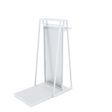 Aspect 24" Floor Merchandiser with Hang Bar and Mannequin Platform Kit 5 Gloss White APA24KIT5W