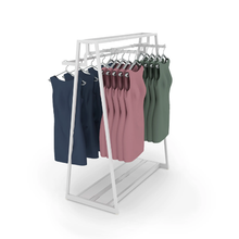 Aspect 48" Floor Merchandiser for Hanging Apparel Kit 1 Gloss White APA48KIT1W