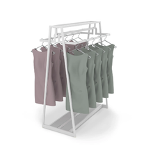 Aspect 48" Floor Merchandiser for Hanging Apparel Kit 1 Gloss White APA48KIT1W
