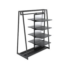 Aspect 48" Floor Merchandiser with Hanging and Shelving Kit 2 Matte Black APA48KIT2B