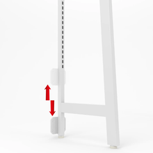 95-7/16 Inch Height Aspect Outrigger Upright Pair for Retail Display Gloss White Frame APORW