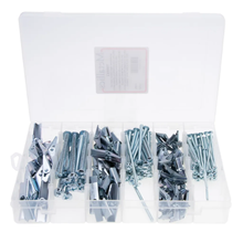 210 Piece Electrical Supplies Anchors Truss Mushroom Head Toggle Bolt Kit Tray TBMK1