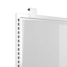 1"L x 24"W Aspect 24 Wide Center Panel Retail Display with Slotted Uprights Gloss White Frame APAFCPW