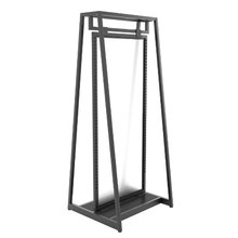 1"L x 24"W Aspect 24 Wide Center Panel Retail Display with Slotted Uprights Matte Black Frame APAFCPMAB