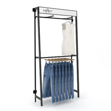 12-5/8"L Wire Aspect Saddle Mount 12" Garment Faceout Retail Display Matte Black APFO12MAB