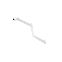 14-1/32"L Aspect Retail Display Saddle Mount Gooseneck Faceout Gloss White APGNW