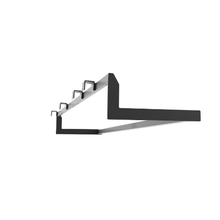11"L Aspect Saddle Mount Large Drop-Down Hang Bar Matte Black APHBSM48MAB